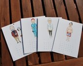 etsy gift 2013 Calendar sales Wes Anderson 2013 Bill Murray Cartoon wall Calendar drawing illustration poster comic digital print