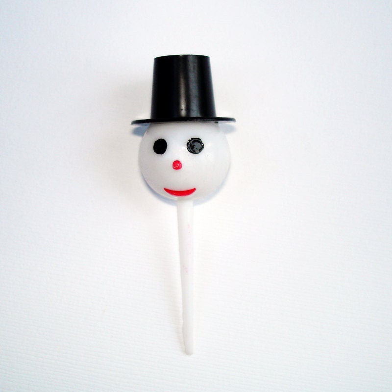 12 Snowman Head Cupcake Picks Cake Toppers Il_570xn