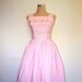 Vintage 50's dress. Betty Barclay Vintage Dress. Full Skirt Dress. Pink Cotton. Swing Dress. Prom Dress. Summer Dress. Mad Men Fashion.