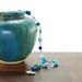 Turquoise emerald bead hair extension - beaded extension - royal blue hair accessorie - shades of blue