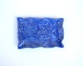 Handmade Blue Crab and Shell butter Dish- Made to Order