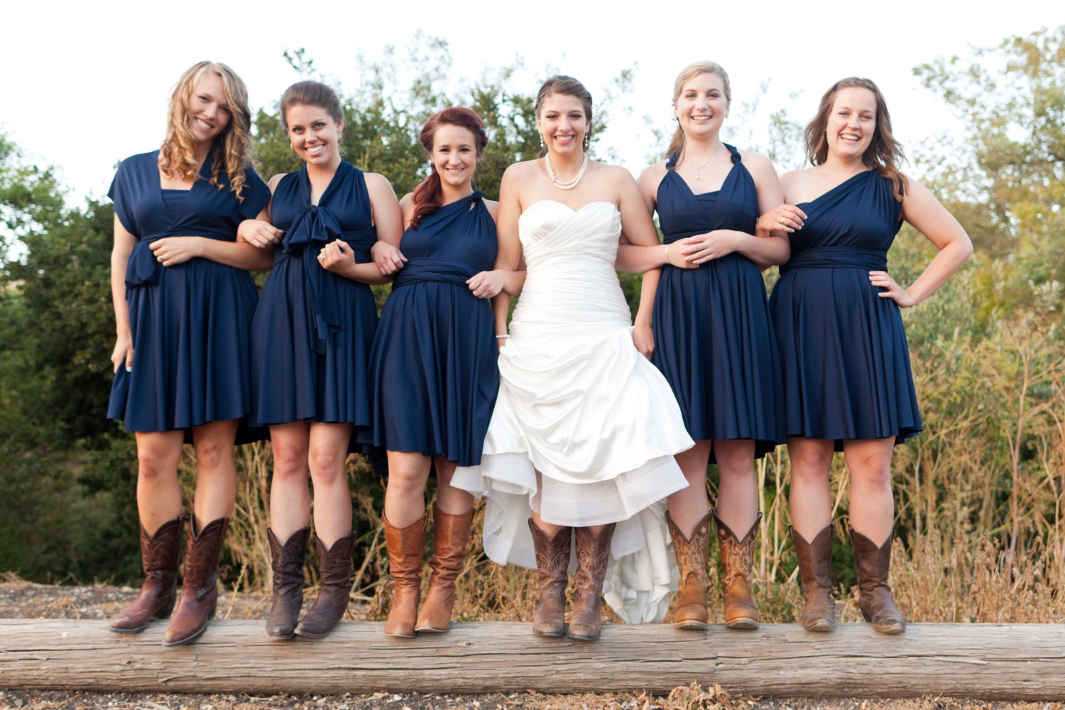 boots & bridesmaids infinity dress                    made to order in any color