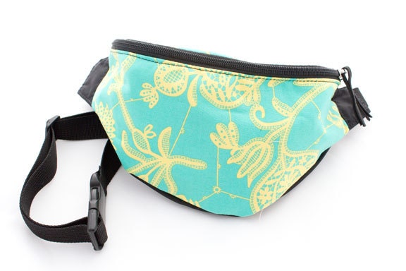 lime green waist bag