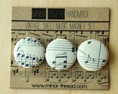 Sheet Music Magnet Set - Upcycled by Minor Thread Wedding Favors