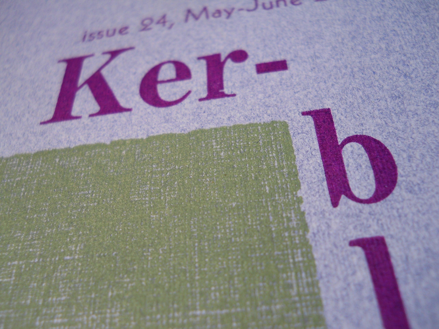 Ker-bloom letterpress zine number 24 census