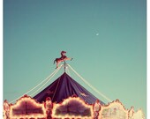 Carnival Photograph - Paris Photography - French Photograph - City - Carousel - Fine Art - Crescent Moon Over Paris 2