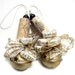 Six Gold and Creme Handmade Christmas Corkaments