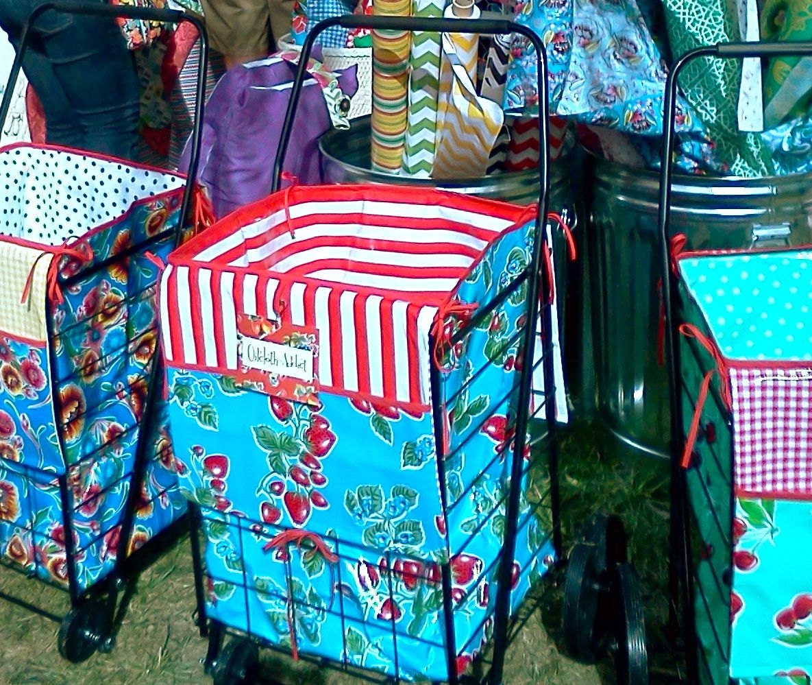 Oilcloth Shopping Cart Liners -- Made to Order