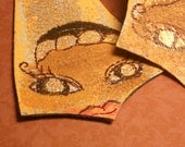 Handpainted Leather Wearable Art Earrings Natural Hair Character Design