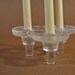 2 Vintage Sets of Thomas Trio Crystal Candleholders in Box Modern and Pretty