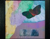 Love is - small framed original abstract collage