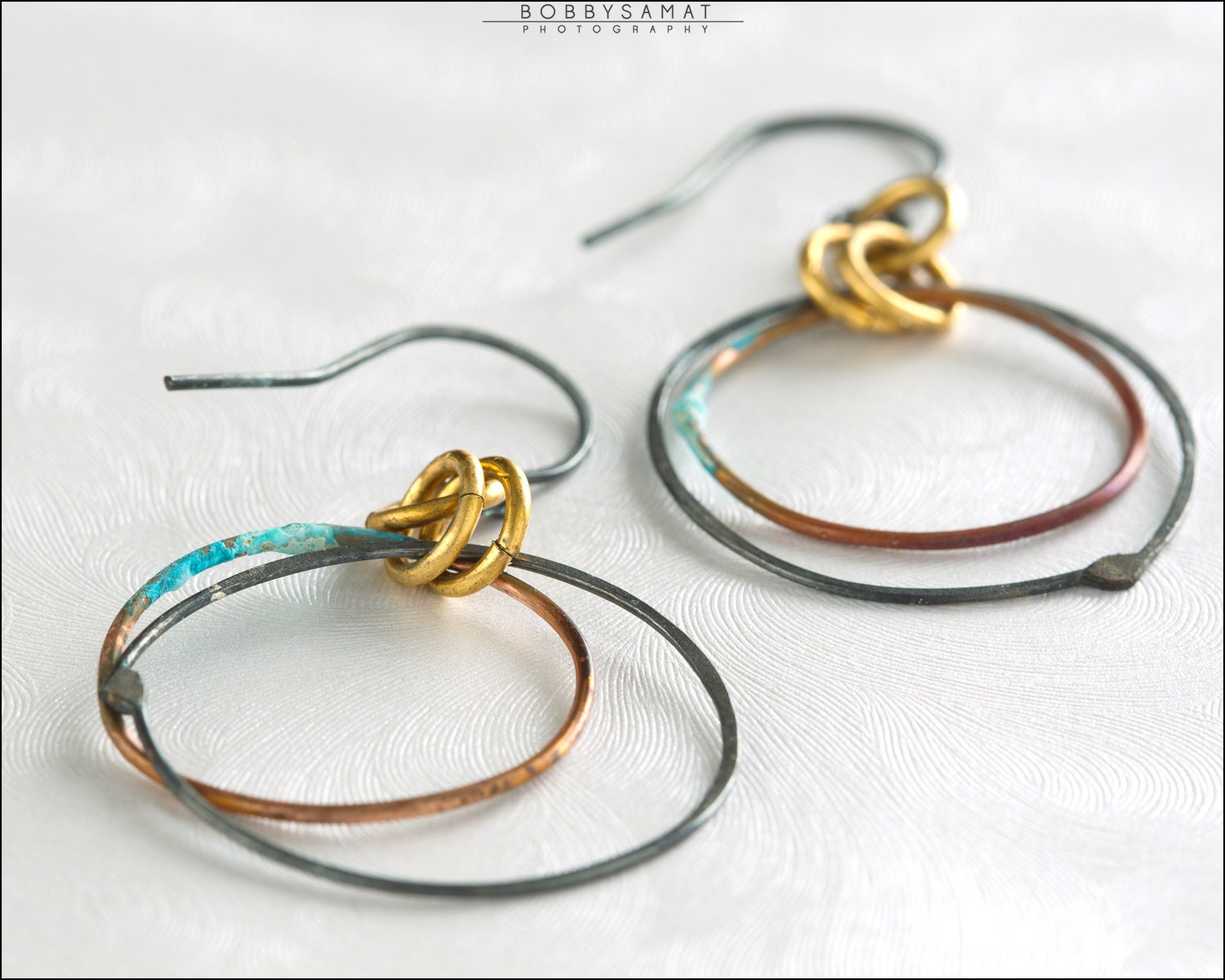 Oxidized Sterling Silver Hoop Earrings - Jewelry by Jason Stroud