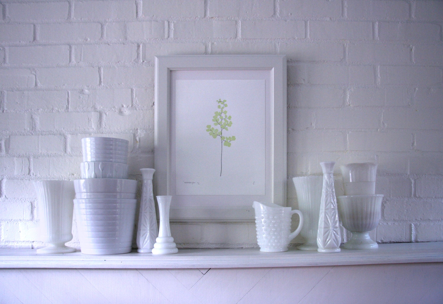 Maidenhair Fern: Limited Edition Letterpress Art Print