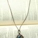Vintage Tooled Brass "Reflection Pool" Arts and Crafts Czech Glass Necklace