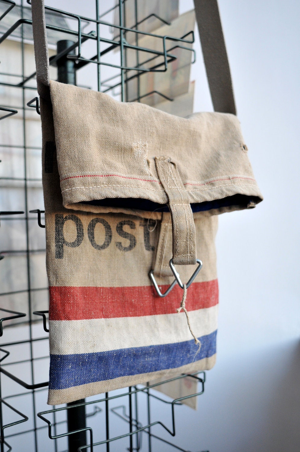 Canvas Shoulderbag / Postbag / Postal Mail Bag Messenger / Vintage