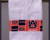 AUBURN University TIGERS NCAA Hand Towel Football Hand Crafted 100% Cotton College