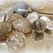 shades of gRay shells and beads deStash . vintage and not . large gray oyster shell tear drop briolettes . vintage focal beads and earring