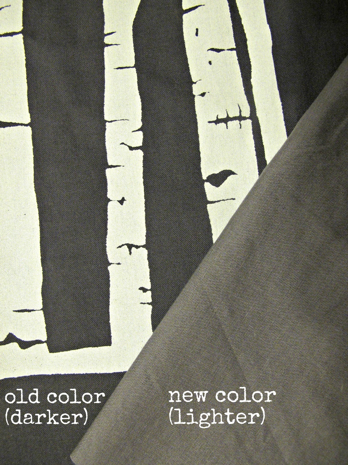 custom birch tree pillow cover -- personalized with your initials