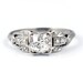 ON HOLD Platinum Art Deco Filigree European Cut Antique Diamond Engagement Ring