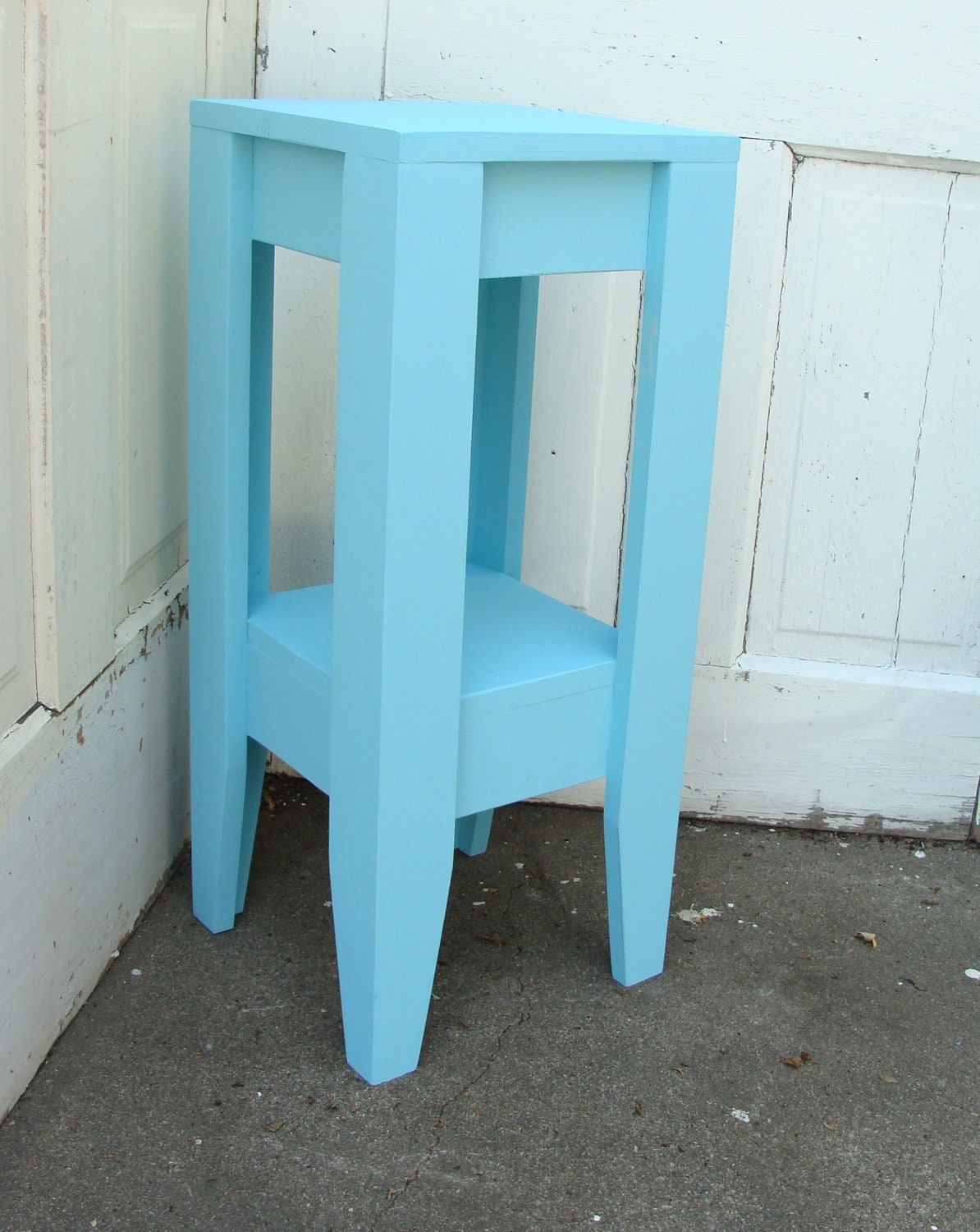 Beach Cottage Nightstand Table Painted Furniture Kids Room Furniture Night Stand Cottage Aqua Blue