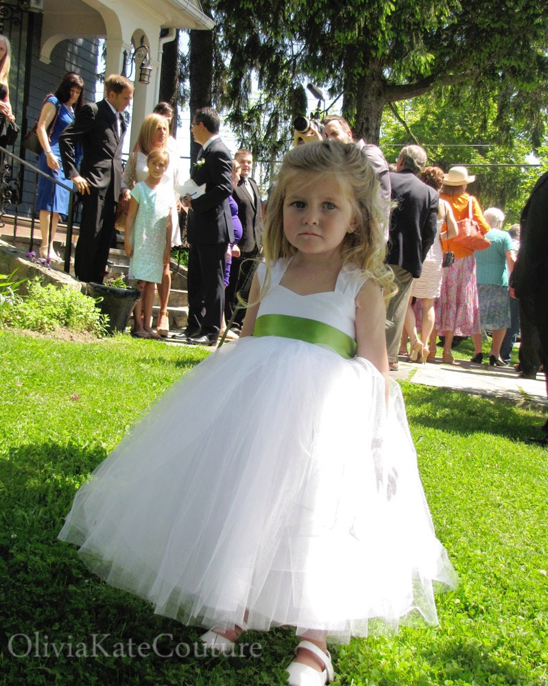 Flower Girl Dress White Cotton