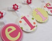 Baby Nursery Kids Round Hanging Wall Letters Room decor