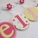 Baby Nursery Kids Round Hanging Wall Letters Room decor