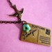 Victorian Postcard Air Mail Love Bird Necklace