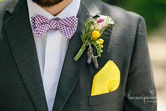 Mens Custom Bow Tie Purple Gingham Freestyle Bowtie