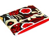 CLEARANCE Zippered iPad, iPad 2 or 3 Case, Brown Mocca Flowers
