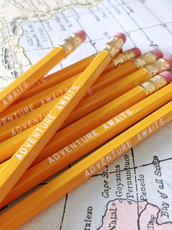 Adventure Awaits Pencil 6 Pack Yellow Back to School