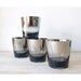Vintage Mercury Ombre Glasses - Mid Century Modern Silver Ombre Barware - Cocktail Glasses - Set of 4