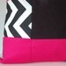 Tote Pink Black Blocks - Shoulder Bag