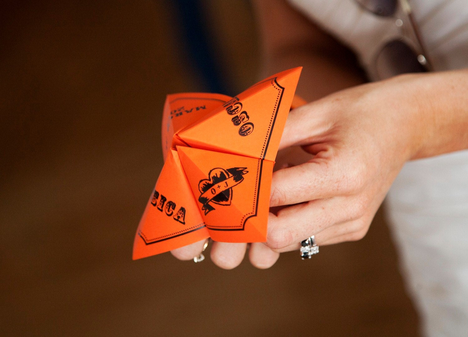 Cootie Catchers- Origami Wedding MENU- DESIGN ONLY
