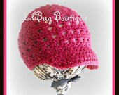 LiliBug Crochet Newsboy Hat - You Choose the Color