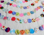 Circus Garland Wedding Garland Shower CIRCLE Bunting Luau Banner Fabric Birthday Party Photography Photo Prop 12' 1/2 Off