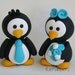 Custom Penguin Love Wedding Cake Topper