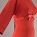 1950s red cocktail dress / vintage pin up dress / 50s red wiggle dress