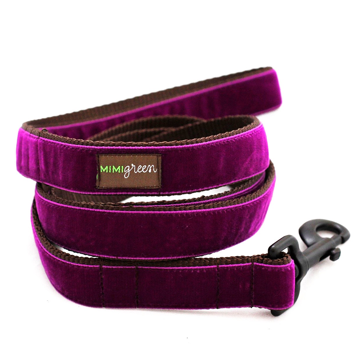 Velvet Dog Leash - 4' or 5' - 14 colors to choose from