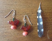 Carnelian Mama Bird Earrings