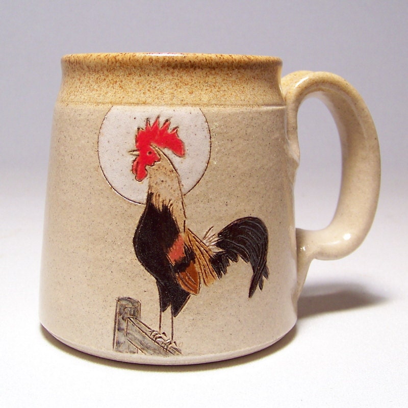 Rooster Stoneware Coffee Mug Limited Series 78 (microwave safe) 12 oz