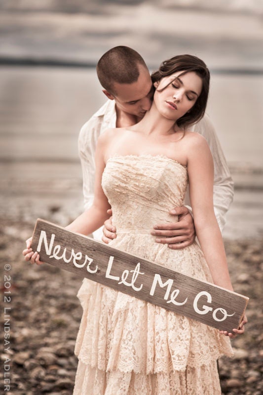 Wedding Sign YOUR WORDS Engagement Photo Prop Hand painted Wedding Photos Message in a bottle shoot by Lindsay Adler