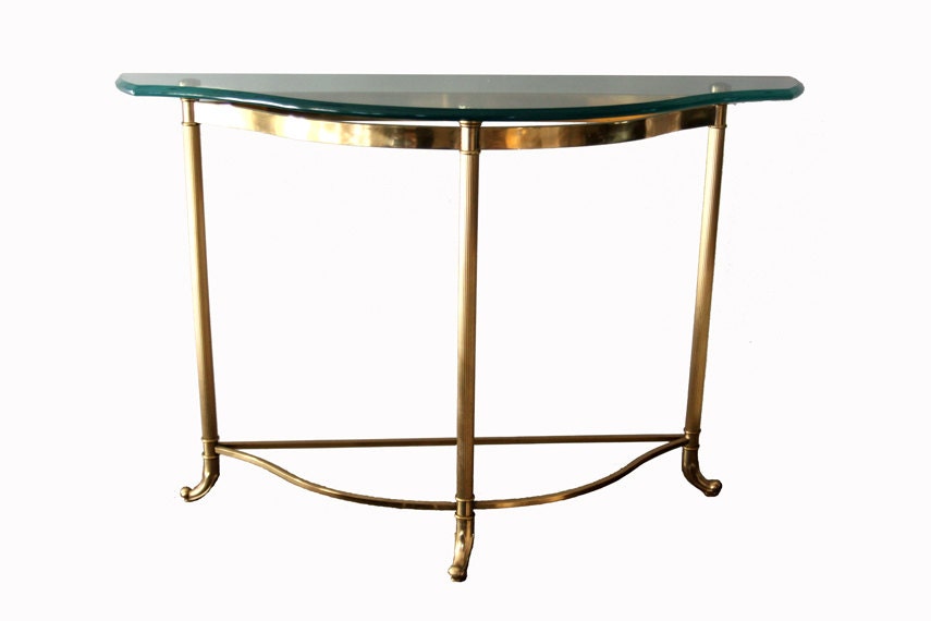 Vintage Italian Brass LaBarge Entry Table