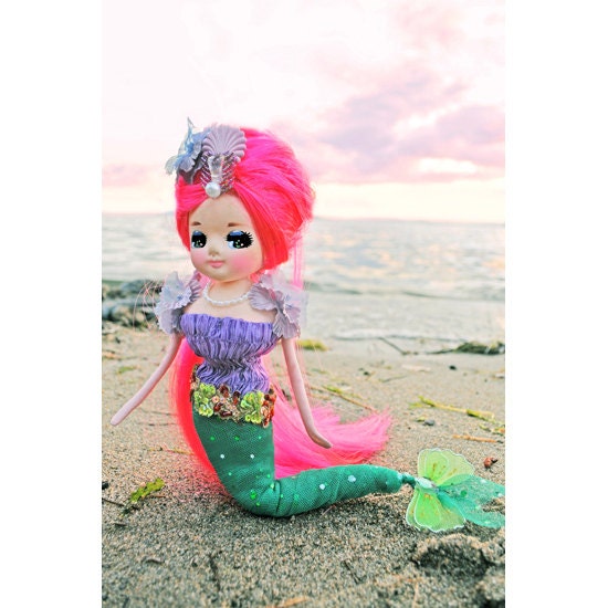 Mermaid Doll CUSTOM ORDER for Jess revamped vintage pose doll (RESERVED)