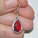 CUSTOM ORDER for Stacy-Dangle earrings- sterling silver and ruby glass