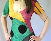 Nightmare Before Christmas Sally ragdoll dress - handmade custom size - smarmyclothes halloween costume
