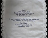Flower Girl Wedding Hankie with Lovely Poem