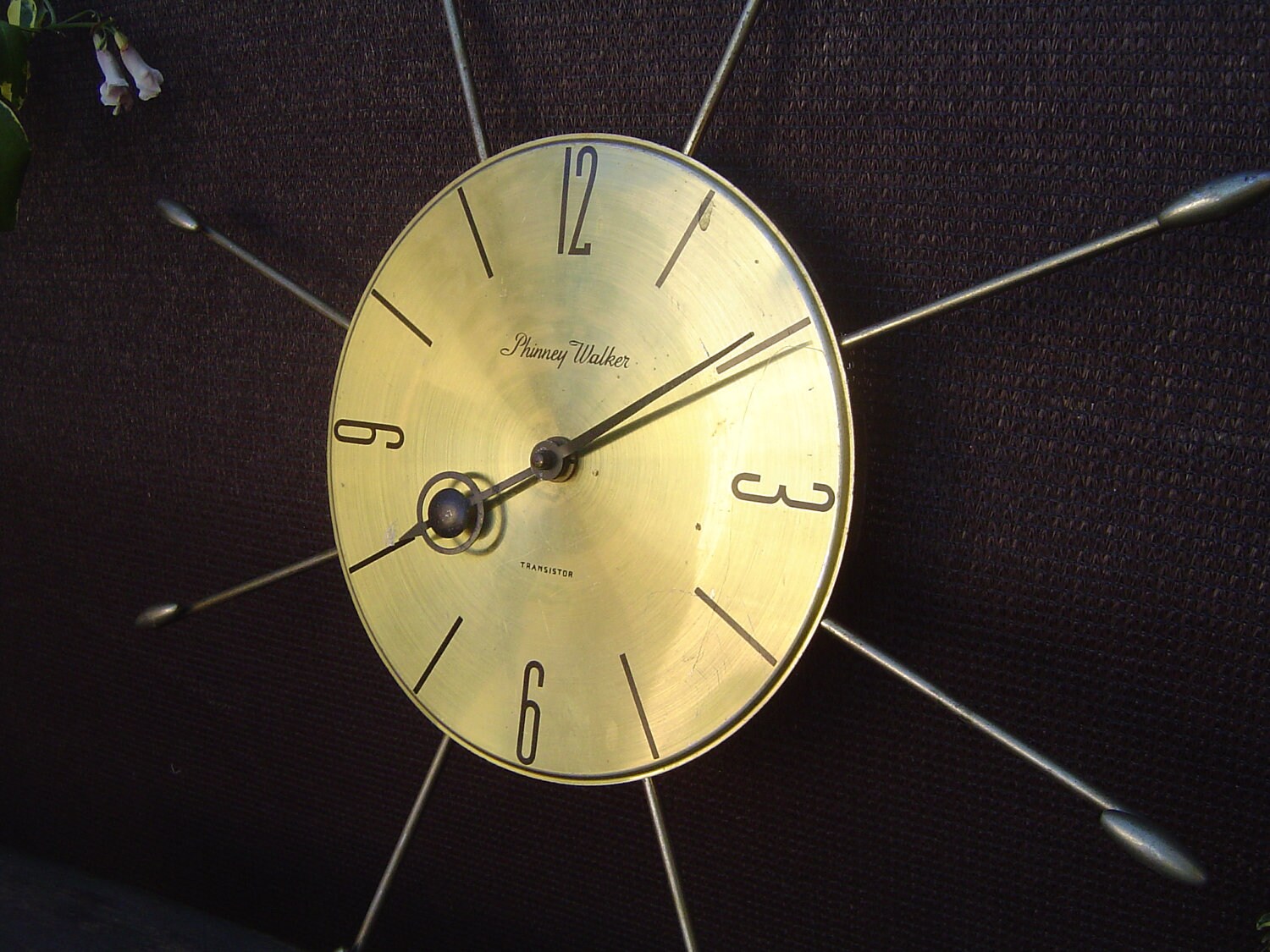 Vintage Mid Century Modern Starburst Clock