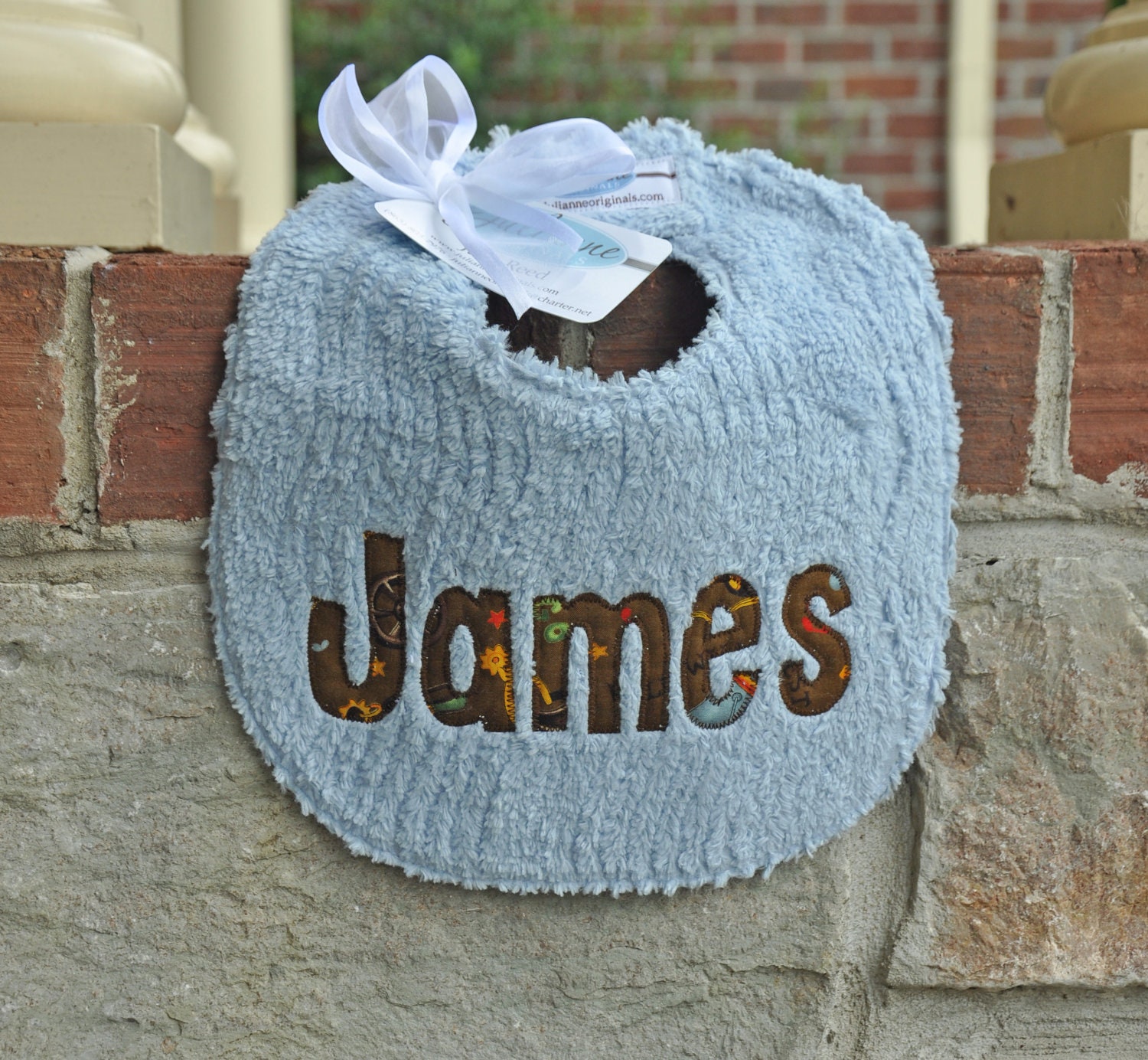Lil Cowboy- Custom Infant Chenille Bib - Julianne Originals