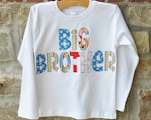 Big Brother Big Bro Appliqued Tee Circus Colors - size 18m-6 years - Julianne Originals